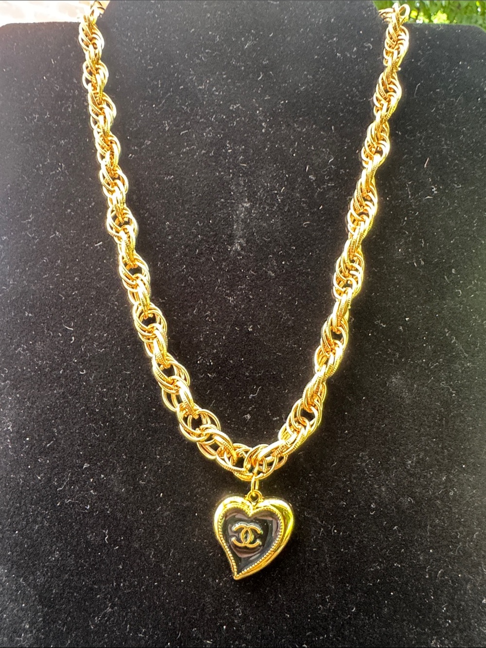 Necklace  Gold-Tone Rope Chain Necklace with Heart  Pendant